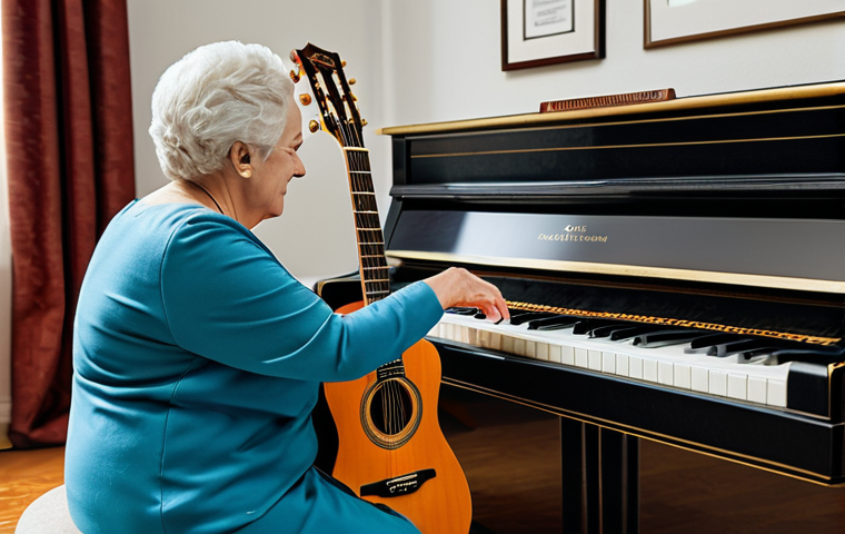 음악테라피사 업무 사례 - A professional music therapist in appropriate attire, leading a group music therapy session with chi... 음악테라피사 업무 사례 - A professional music therapist in appropriate attire, leading a group music therapy session with chi...