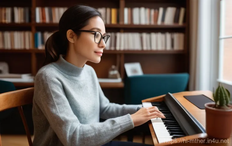 음악테라피사 자격증 갱신 - **Prompt 1: Renewed Dedication of a Music Therapist**
"A professional female music therapist, in...