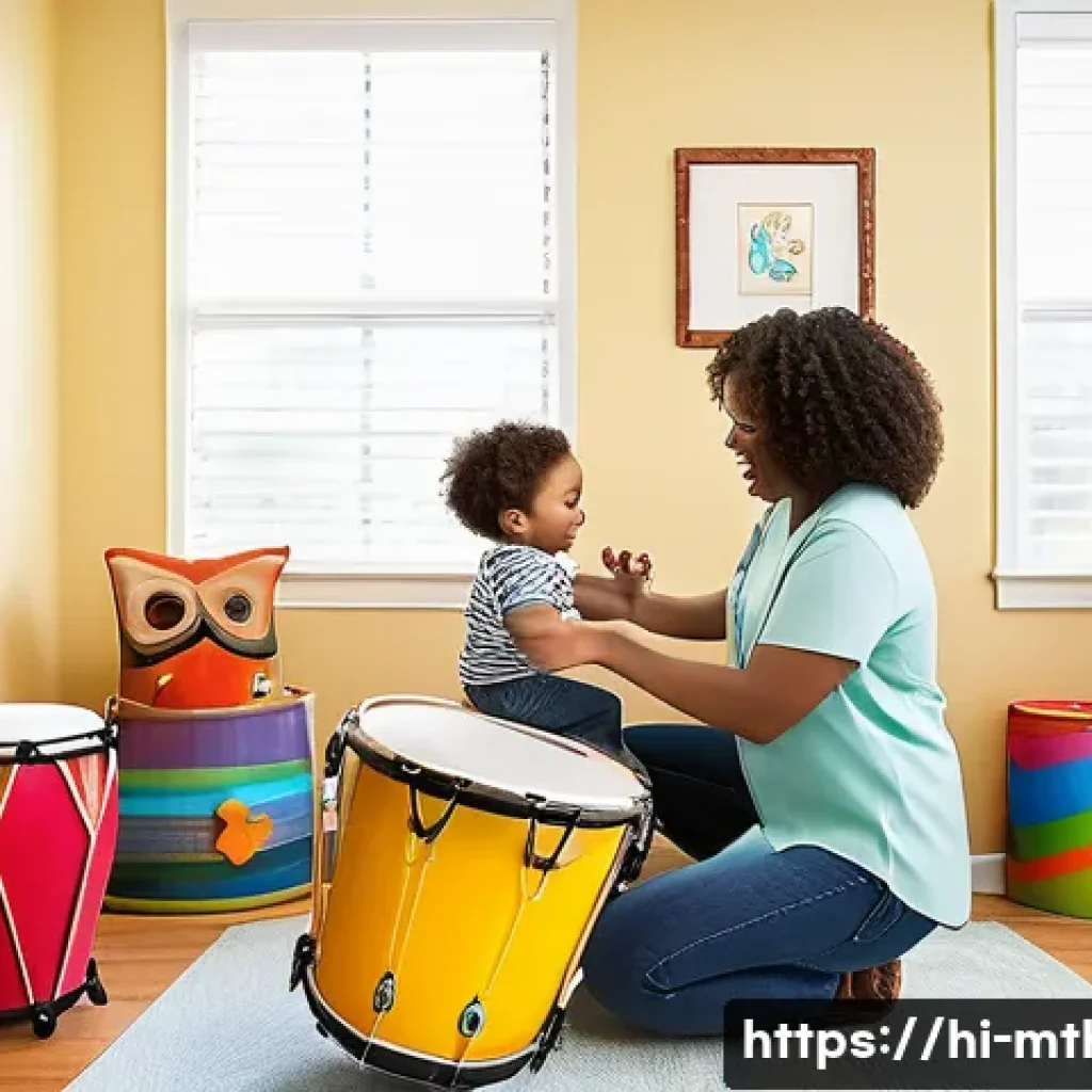 음악테라피사 추천 서적 - A warm, inviting therapy room bathed in soft natural light, featuring a professional music therapist...