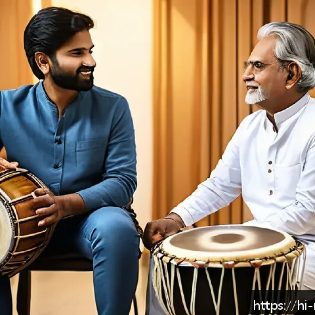 음악테라피사 직업 만족도 향상 - A professional Indian music therapist conducting a therapy session in a modern clinic room, wearing ...